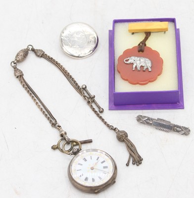 Lot 408 - A 19th century lady's pocket watch, the...