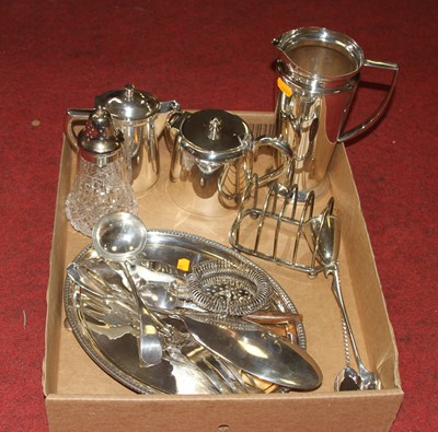 Lot 303 - A collection of mixed silver plated wares, to...