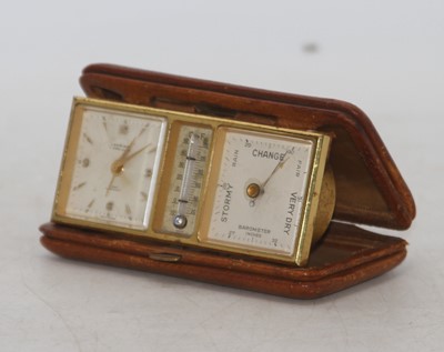 Lot 464 - A vintage Looping 8-day travel clock,...