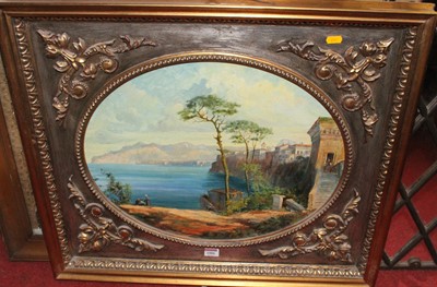 Lot 1006 - Fortunato Russo - Italian coastal scene, oil,...