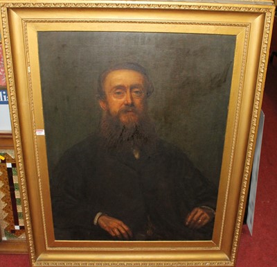 Lot 1007 - W Percy - half length portrait of a bearded...