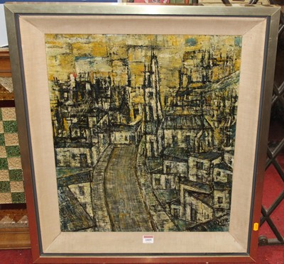 Lot 1009 - After Bernard Buffet - Townscape, oil,...