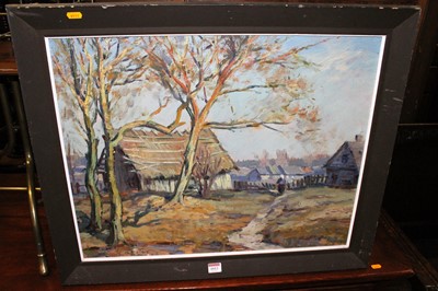 Lot 1013 - A Ritor - Morning Shadows, oil on board,...