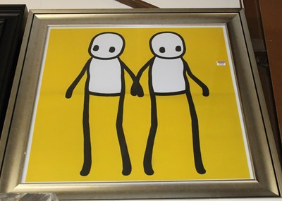 Lot 1025 - After Stik (b.1979) - Holding hands,...