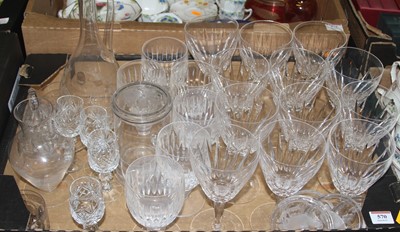 Lot 570 - A collection of cut glass drinking glasses to...