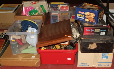 Lot 586 - Five boxes of various vintage toys and games