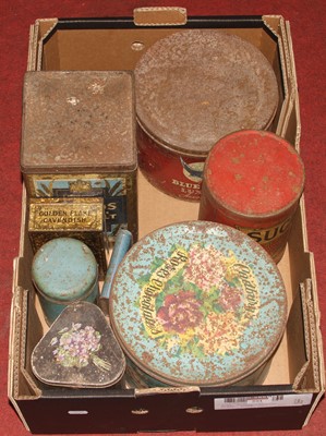 Lot 591 - A collection of vintage advertising tins