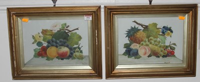 Lot 594 - W Raworth, study of fruit, painted on...