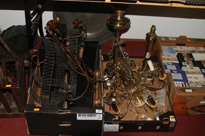 Lot 625 - Miscellaneous items to include a brass oil...