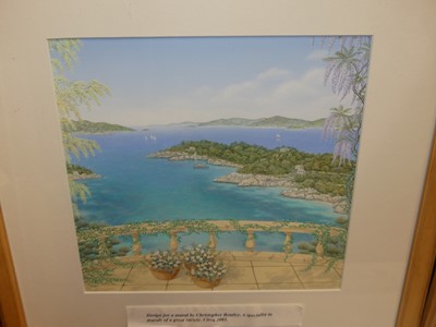 Lot 1057 - Christopher Bentley - Coastal scene, gouache,...