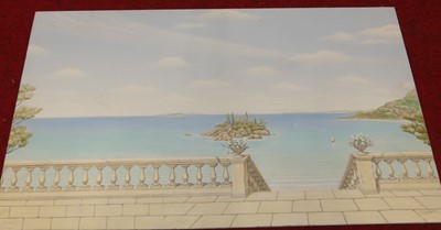 Lot 1057 - Christopher Bentley - Coastal scene, gouache,...