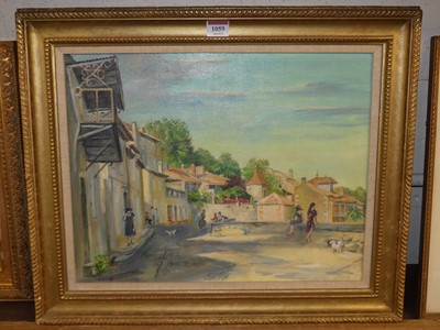 Lot 1059 - Caroline Leeds - A warm summer evening, oil on...