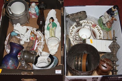 Lot 637 - Two boxes of miscellaneous items to include...