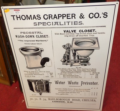 Lot 1074 - A reproduction printed tin advertising sign...