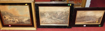 Lot 1088 - Smugglers at moonlight colour mezzotint;...