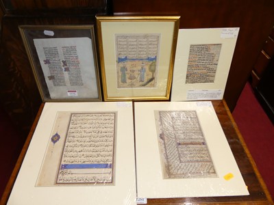 Lot 1131 - Assorted Indian and African manuscript pages,...