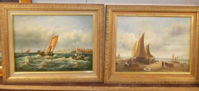 Lot 1056 - 20th century Dutch school - Pair; Fishing...