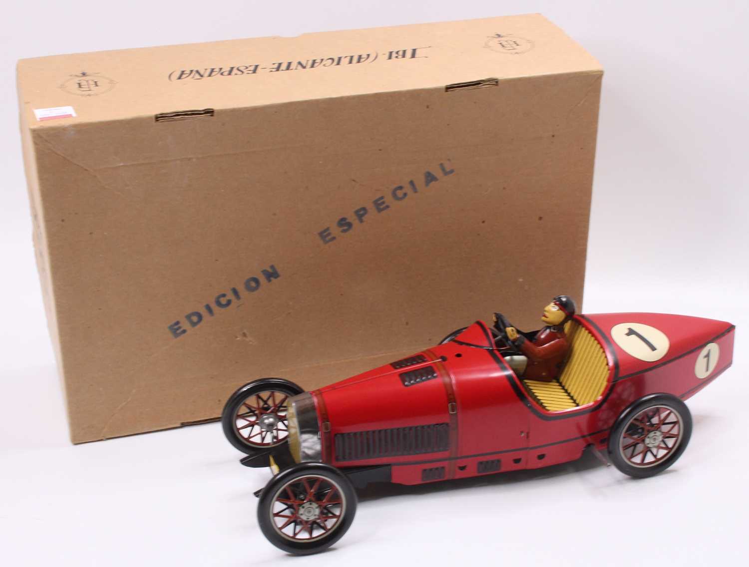 Lot 1682 - Paya, Spain, large tinplate clockwork Bugatti...