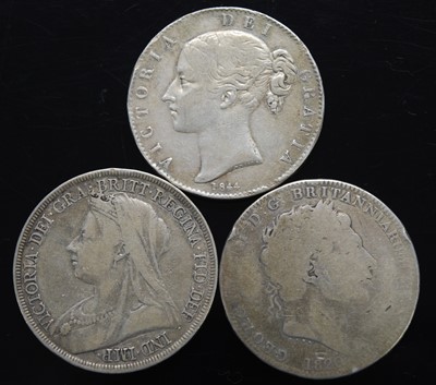 Lot 2234 - Great Britain, 1844 crown, Victoria young bust,...