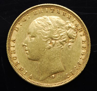 Lot 2265 - Great Britain, 1875 gold full sovereign,...