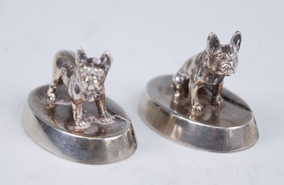 Lot 192 - A pair of Edwardian silver menu holders, each...