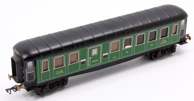 Lot 153 - AS 0-gauge bogie baggage coach PLM green with...