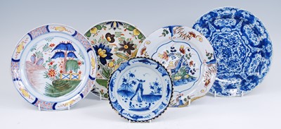 Lot 2171 - A Dutch blue and white plate, circa 1720,...