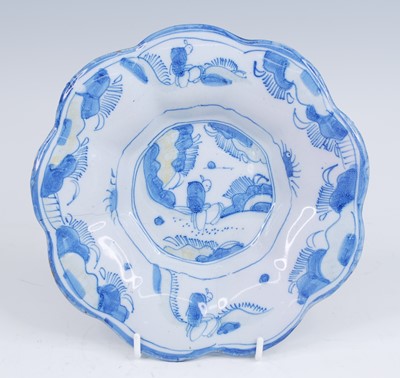 Lot 2150 - A Delft blue and white dish, late 17th century,...