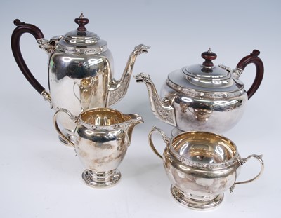 Lot 181 - A 1960s silver four-piece tea and coffee set,...