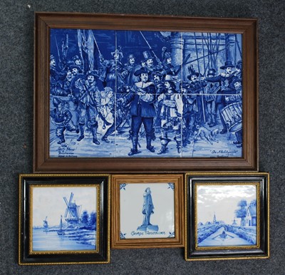 Lot 2205 - A Nederlande Keramische Industrie blue and...