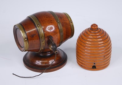 Lot 2481 - A 19th century treen cotton dispenser in the...