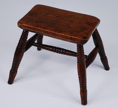 Lot 2493 - A 19th century provincial small stool / candle...