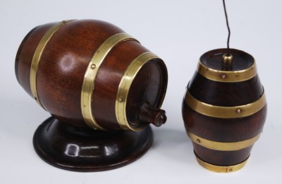 Lot 2445 - A 19th century treen cotton dispenser, in the...