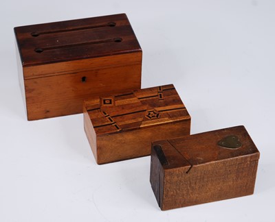 Lot 2451 - A Victorian pine table top correspondence box...