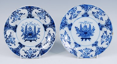 Lot 2222 - A pair of Delft blue and white plates, 18th...