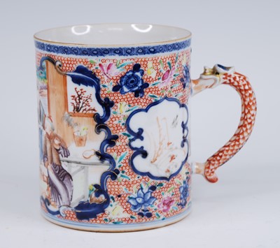 Lot 2537 - A Chinese porcelain tankard, 18th century,...