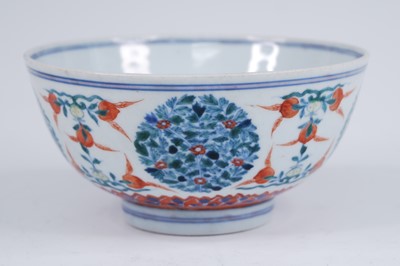 Lot 2539 - A Chinese porcelain bowl, decoated with fruit...