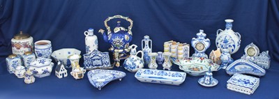 Lot 2201 - A collection of Delftware, 20th century, to...