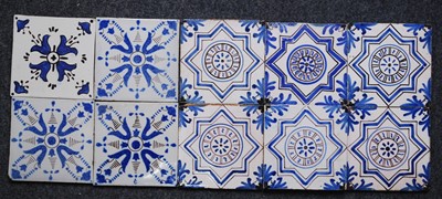 Lot 2188 - A matched set of four Dutch polychrome tiles,...