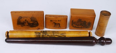 Lot 2486 - A collection of assorted treen ware to include...