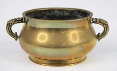 Lot 2546 - A Chinese gilt bronze censer, having applied...