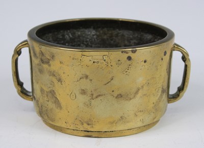 Lot 2548 - A Chinese gilt bronze censer, of plain...