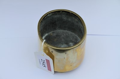 Lot 2545 - A Chinese gilt bronze censer, of plain oval...