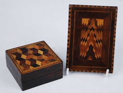 Lot 2473 - A Victorian rosewood and Tunbridge ware...