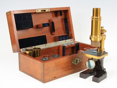 Lot 2502 - A Carl Zeiss Jena No.11683 lacquered brass...