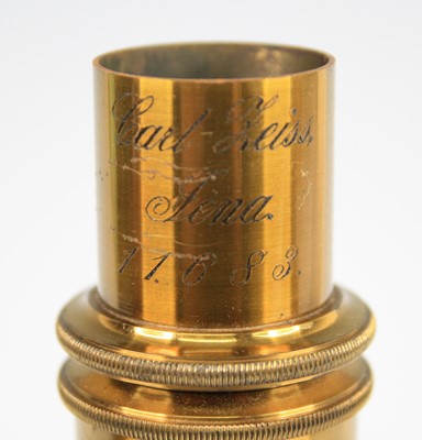 Lot 2502 - A Carl Zeiss Jena No.11683 lacquered brass...