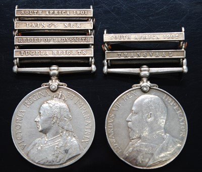 Lot 590 - A Boer War pair to include a Queen's South...