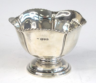 Lot 173 - An early Art Deco silver pedestal bowl, of...