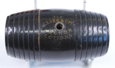 Lot 2467 - A 19th century treen cotton dispenser, in the...