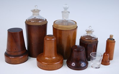 Lot 2490 - A 19th century yew-wood apothecary jar, the...